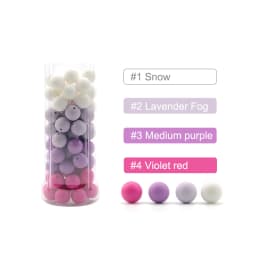 LOFCA 15mm 20pcs/Lot Silicone Beads Loose Baby Fashion Teething Beads Baby Teether Safe Food Grade Nursing Chewing Diy Toy
