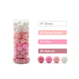 LOFCA 15mm 20pcs/Lot Silicone Beads Loose Baby Fashion Teething Beads Baby Teether Safe Food Grade Nursing Chewing Diy Toy