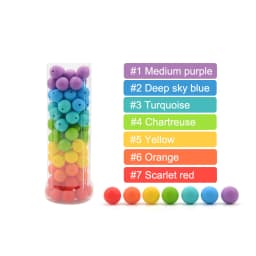 LOFCA 15mm 20pcs/Lot Silicone Beads Loose Baby Fashion Teething Beads Baby Teether Safe Food Grade Nursing Chewing Diy Toy