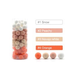 LOFCA 15mm 20pcs/Lot Silicone Beads Loose Baby Fashion Teething Beads Baby Teether Safe Food Grade Nursing Chewing Diy Toy
