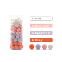 LOFCA 15mm 20pcs/Lot Silicone Beads Loose Baby Fashion Teething Beads Baby Teether Safe Food Grade Nursing Chewing Diy Toy