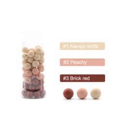 LOFCA 15mm 20pcs/Lot Silicone Beads Loose Baby Fashion Teething Beads Baby Teether Safe Food Grade Nursing Chewing Diy Toy