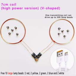 Wireless Power Supply Led Module Induction LED Light Power Supply Battery-free Module Suitable for Gundam Model Plus Light