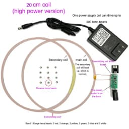 Wireless Power Supply Led Module Induction LED Light Power Supply Battery-free Module Suitable for Gundam Model Plus Light