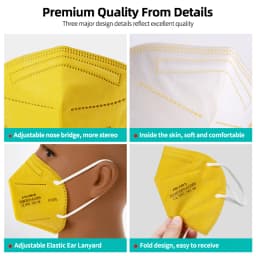 Ataullah ffp2 face mask kn95 Mascarillas 5 Layer filtration disposable breathable mask Protective Dustproof Mouth Mask fpp2 kn95