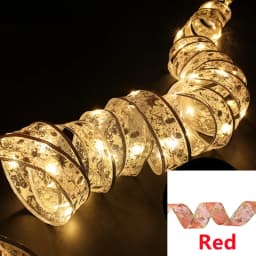 2026 LED Ribbon Decoration Lights 10m Christmas Tree Decoration Ornaments Lace Bows String Lights Navidad Home Decors New Year