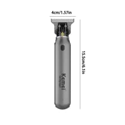 USB charging Zero-cut Blade Cordless Hair Trimmer Kemei KM-1757 Hair Clipper Hollow head Barber Hair Cut Machine