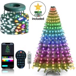 USB 2.1M 400LEDs Christmas Lights Holiday String Lights with Star Shape, Smart LED Xmas Tree for Indoor Outdoor Decor