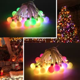 WS2812B Dream Color RGB LED Round Ball String Lights Christmas Party Birthday Decoration Addressable Individually IP67 DC5V