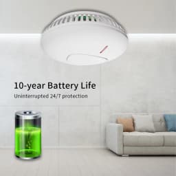 10-Year Battery Life Smoke Detector Fire Alarm Smart Home Security Protection Sensor 85db High Decibel With EN14604 Certified