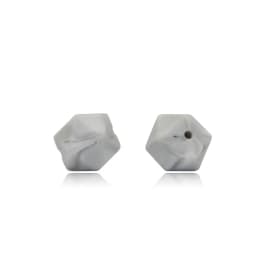 Cute-Idea 20pcs 14mm silicone icosahedron beads teether food grade chewable DIY handmade jewelry necklace bracelet baby teething