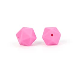 Cute-Idea 20pcs 14mm silicone icosahedron beads teether food grade chewable DIY handmade jewelry necklace bracelet baby teething