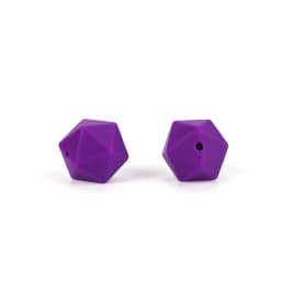 Cute-Idea 20pcs 14mm silicone icosahedron beads teether food grade chewable DIY handmade jewelry necklace bracelet baby teething