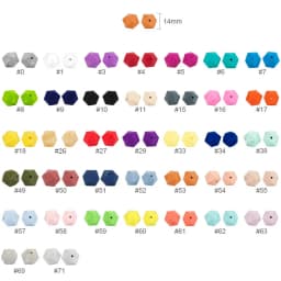 Cute-Idea 20pcs 14mm silicone icosahedron beads teether food grade chewable DIY handmade jewelry necklace bracelet baby teething