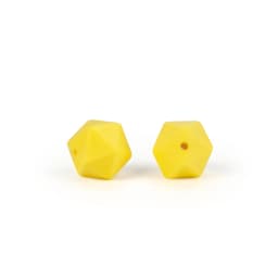 Cute-Idea 20pcs 14mm silicone icosahedron beads teether food grade chewable DIY handmade jewelry necklace bracelet baby teething