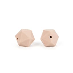 Cute-Idea 20pcs 14mm silicone icosahedron beads teether food grade chewable DIY handmade jewelry necklace bracelet baby teething