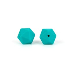 Cute-Idea 20pcs 14mm silicone icosahedron beads teether food grade chewable DIY handmade jewelry necklace bracelet baby teething