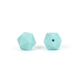 Cute-Idea 20pcs 14mm silicone icosahedron beads teether food grade chewable DIY handmade jewelry necklace bracelet baby teething