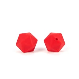 Cute-Idea 20pcs 14mm silicone icosahedron beads teether food grade chewable DIY handmade jewelry necklace bracelet baby teething