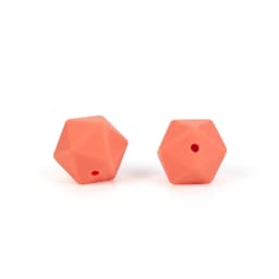 Cute-Idea 20pcs 14mm silicone icosahedron beads teether food grade chewable DIY handmade jewelry necklace bracelet baby teething