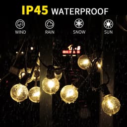 100/50/25ft Outdoor Garland Lights 220V G40 Plastic Bulb LED Tent Fairy Patio String Light Wedding Garden Party Decoration