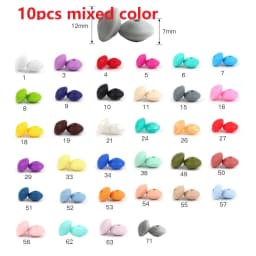 BOBO.BOX Silicone Teethers Beads Eco-friendly BPA Free Baby Teething Letter Beads Pacifier Chain Clip DIY Necklace Rattail Cord