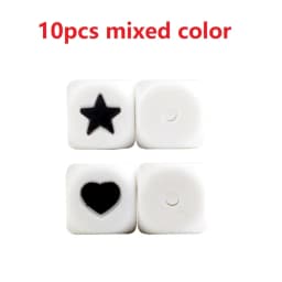 BOBO.BOX Silicone Teethers Beads Eco-friendly BPA Free Baby Teething Letter Beads Pacifier Chain Clip DIY Necklace Rattail Cord