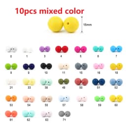 BOBO.BOX Silicone Teethers Beads Eco-friendly BPA Free Baby Teething Letter Beads Pacifier Chain Clip DIY Necklace Rattail Cord