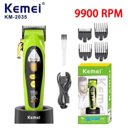 Kemei KM-2035 9900 RPM Hair Clipper Barber Professional Cordless Trimmer Magnetic Motor Mower For Men Hair Cutting Machine
