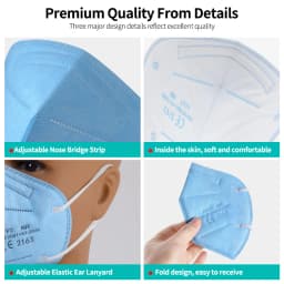 5Layer FFP2 Masks CE Approve KN95 Melt-blown 95% Filtering Adult Multi-colors Black Pink Blue Bag Pack ffp2 NR EU Fast Delivery