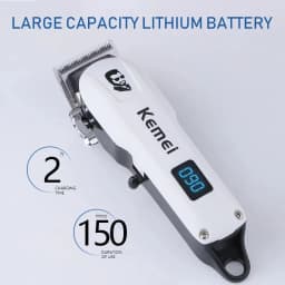 Kemei KM-232 Electric Hair Clipper with Led Display Screen Hair Cutting Machine for Men Hair Trimmer Professional Hair Cutter