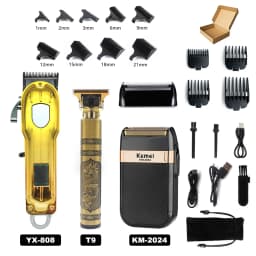 Professional T9 Hair Trimmer Machine - USB Rechargeable Long Battery LifeHair Cutting Machine Professional Hair Clipper for Men