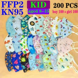 FFP2 CE Mask KN95 Child Childrren 5 Layer Face Mask Kid 3-8 8-15 Years Old Cartoons Masque Filter Respirator Mascarilla