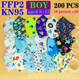 FFP2 CE Mask KN95 Child Childrren 5 Layer Face Mask Kid 3-8 8-15 Years Old Cartoons Masque Filter Respirator Mascarilla