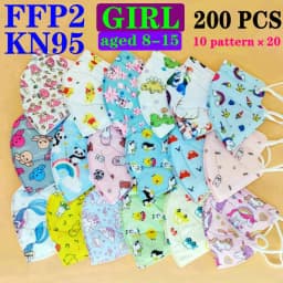 FFP2 CE Mask KN95 Child Childrren 5 Layer Face Mask Kid 3-8 8-15 Years Old Cartoons Masque Filter Respirator Mascarilla
