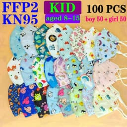 FFP2 CE Mask KN95 Child Childrren 5 Layer Face Mask Kid 3-8 8-15 Years Old Cartoons Masque Filter Respirator Mascarilla