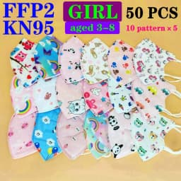 FFP2 CE Mask KN95 Child Childrren 5 Layer Face Mask Kid 3-8 8-15 Years Old Cartoons Masque Filter Respirator Mascarilla