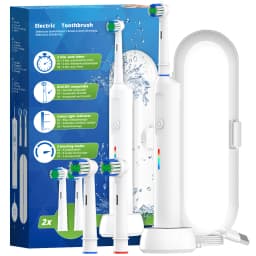 Smart Wireless Charging Rotating Electric Toothbrush, Rechargeable Electric Rotary Toothbrush Compatible with Oral B Brush Head