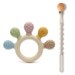 erduo Silicone Baby teether anxiety teething toys 0 12 months chew beads sensory gum relief soother