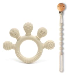 erduo Silicone Baby teether anxiety teething toys 0 12 months chew beads sensory gum relief soother