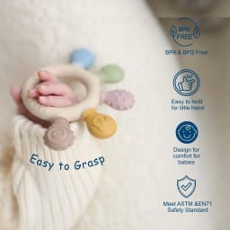 erduo Silicone Baby teether anxiety teething toys 0 12 months chew beads sensory gum relief soother