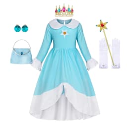 Peach Costume Girl Rosalina Dress Daisy Cosplay Children Birthday Carnival Fancy Party Dresses for Girls