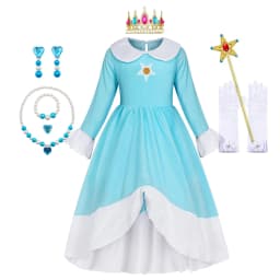 Peach Costume Girl Rosalina Dress Daisy Cosplay Children Birthday Carnival Fancy Party Dresses for Girls