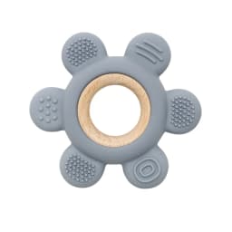 Color Kids 1PC Silicone Teether Toy newborn Rudder Shape Wooden Teether Ring Baby Toys BPA Free Molar Stick Baby Accessories