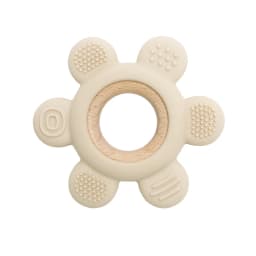 Color Kids 1PC Silicone Teether Toy newborn Rudder Shape Wooden Teether Ring Baby Toys BPA Free Molar Stick Baby Accessories