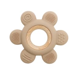Color Kids 1PC Silicone Teether Toy newborn Rudder Shape Wooden Teether Ring Baby Toys BPA Free Molar Stick Baby Accessories