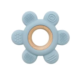 Color Kids 1PC Silicone Teether Toy newborn Rudder Shape Wooden Teether Ring Baby Toys BPA Free Molar Stick Baby Accessories