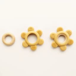 Color Kids 1PC Silicone Teether Toy newborn Rudder Shape Wooden Teether Ring Baby Toys BPA Free Molar Stick Baby Accessories