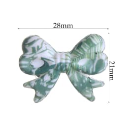 5Pcs Leopard Print Bows Silicone Beads 22x28mm Baby Teething Teether Beads DIY Baby Pacifier Chain Bracelet Care Chew Toys Gifts