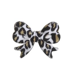 5Pcs Leopard Print Bows Silicone Beads 22x28mm Baby Teething Teether Beads DIY Baby Pacifier Chain Bracelet Care Chew Toys Gifts